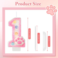 AKURIEEY paw print candle holder keeps cakes intact during insertion.