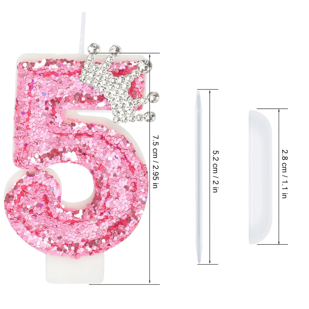 AKURIEEY pink flashing number candle is a charming gift idea