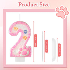 AKURIEEY pink number 2 candle for celebrations