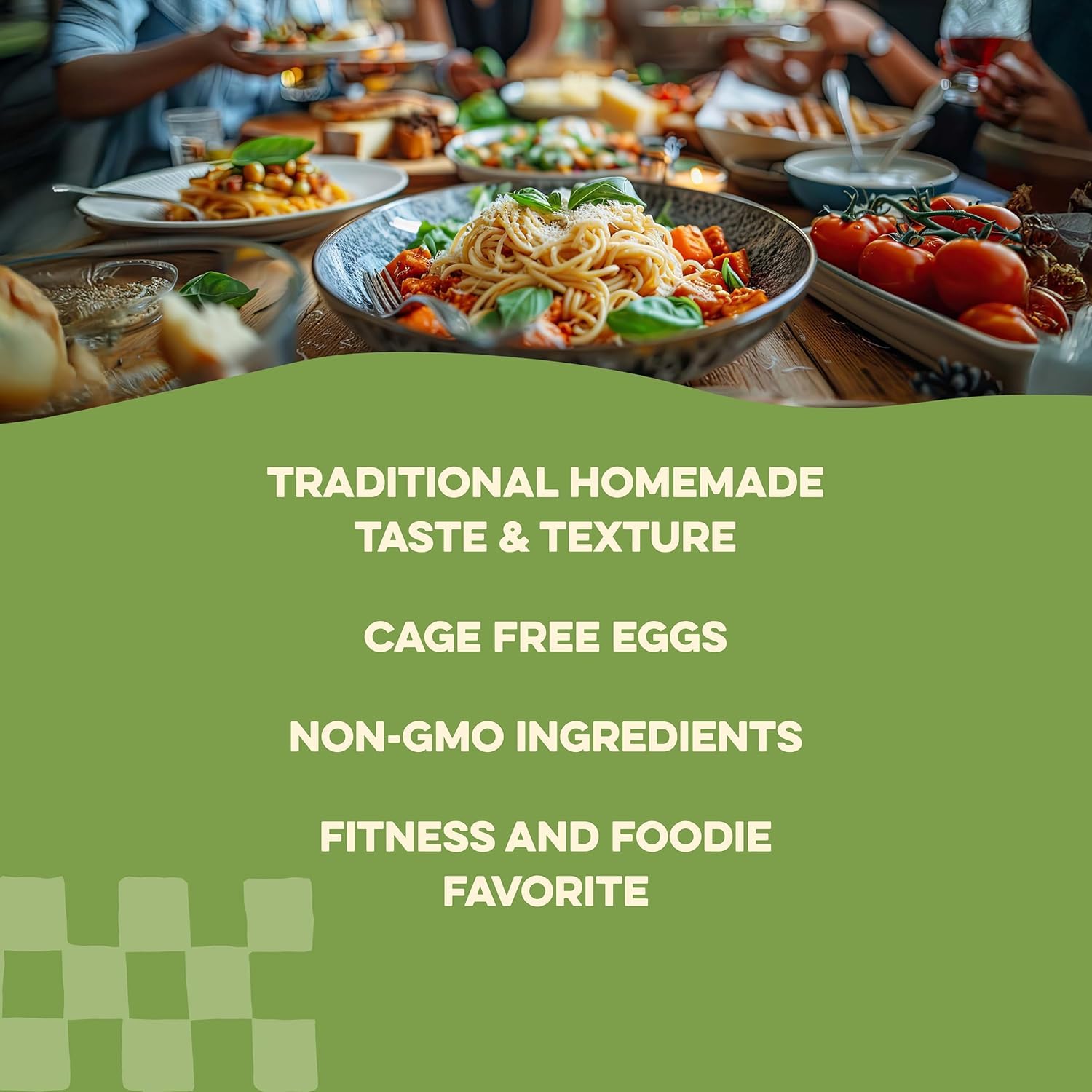 AL DENTE Carba-Nada nutrition info show 180 calories per serving and high protein.