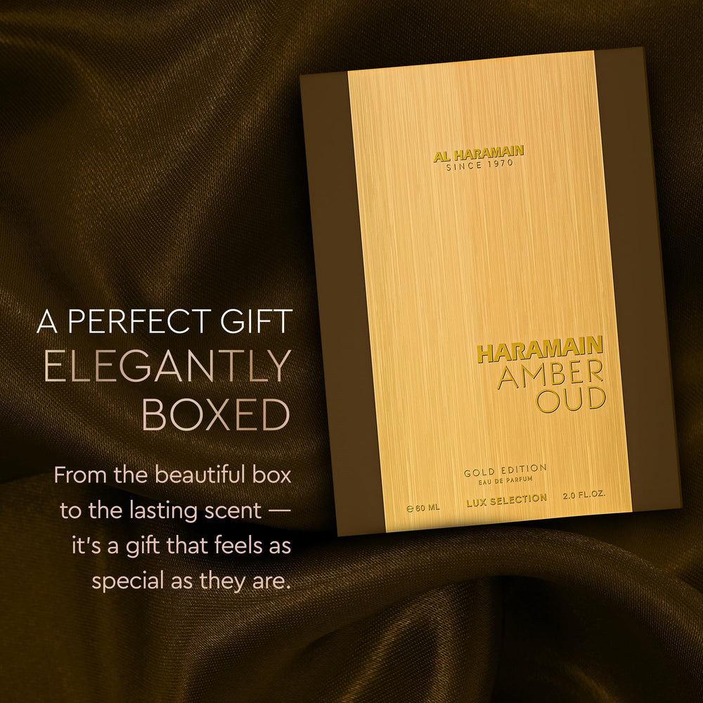 Al Haramain Amber Oud Gold Edition unisex usage, versatile for all.