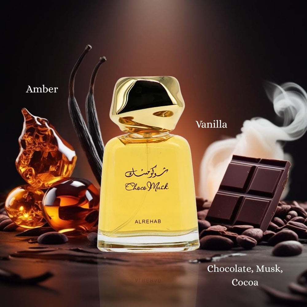 Al-Rehab Choco Musk heart reveals vanilla sweetness softening the scent
