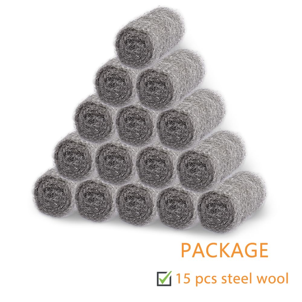 Alabrocon steel wool roll can be cut to fit holes precisely.