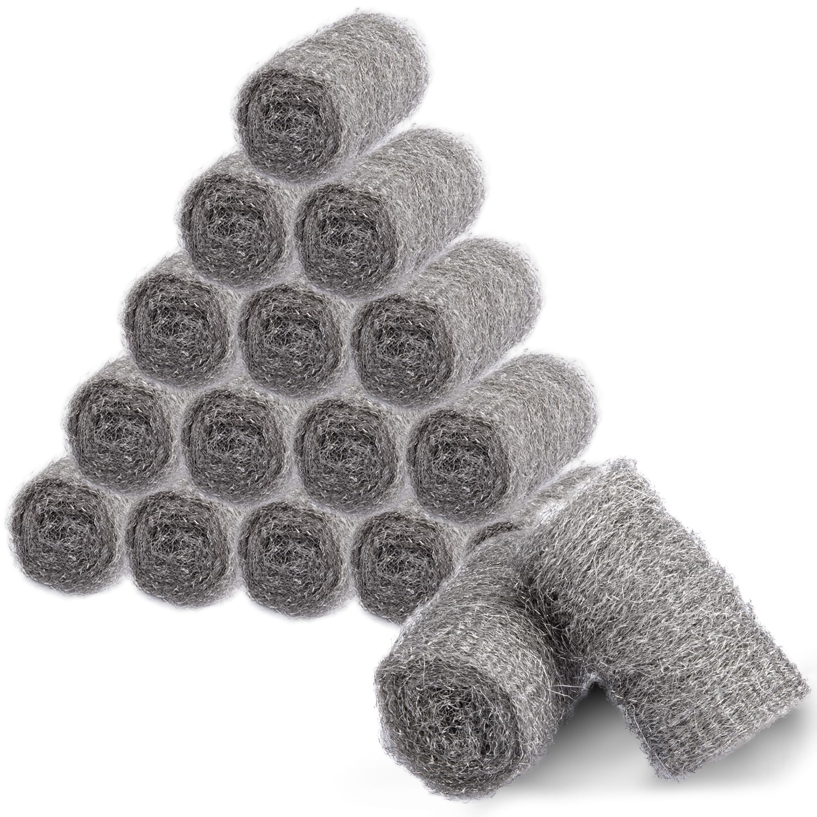 Alabrocon bulk steel wool roll kit seals gaps to deter mice at entry points.