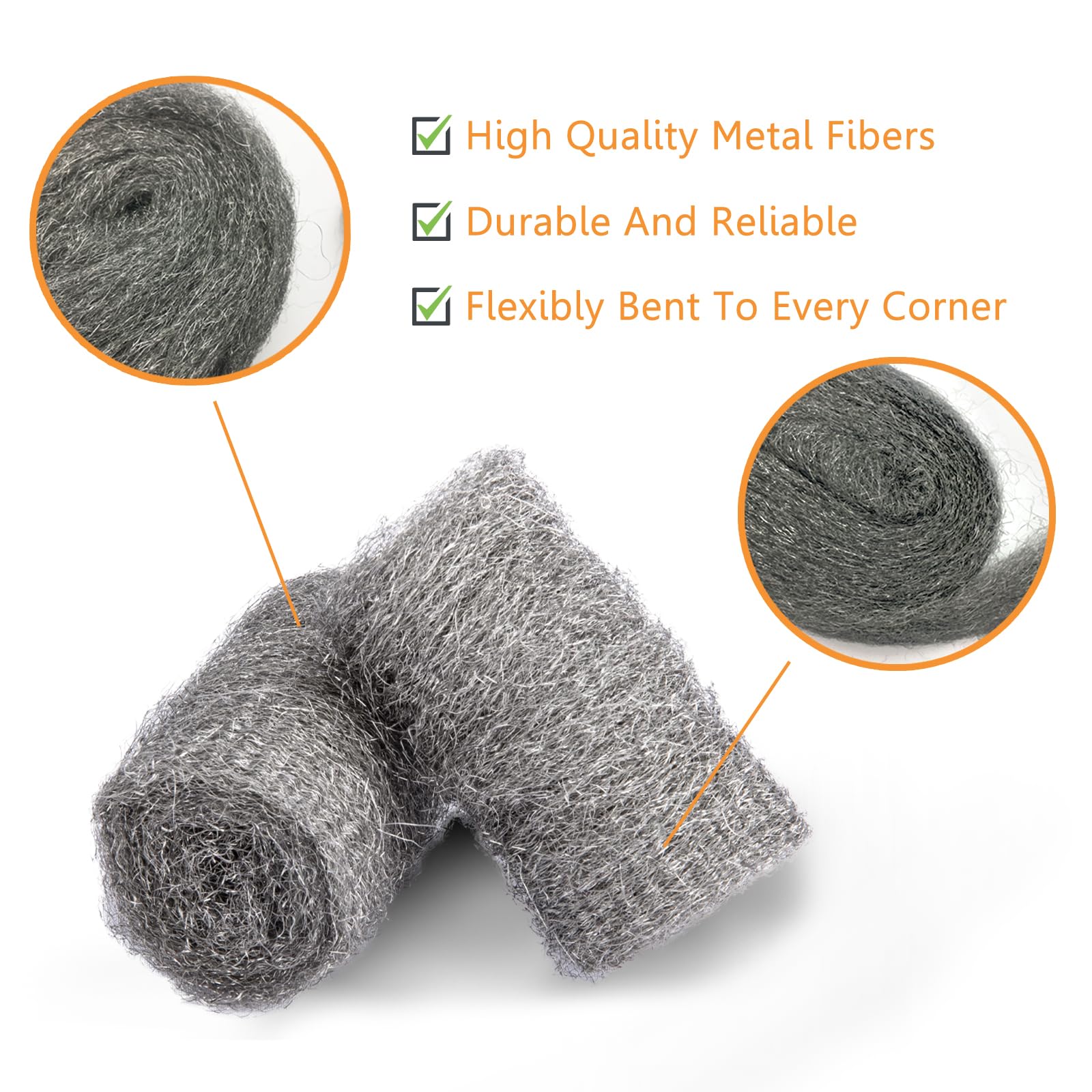 Alabrocon steel wool roll ideal for indoor and outdoor gap filling.