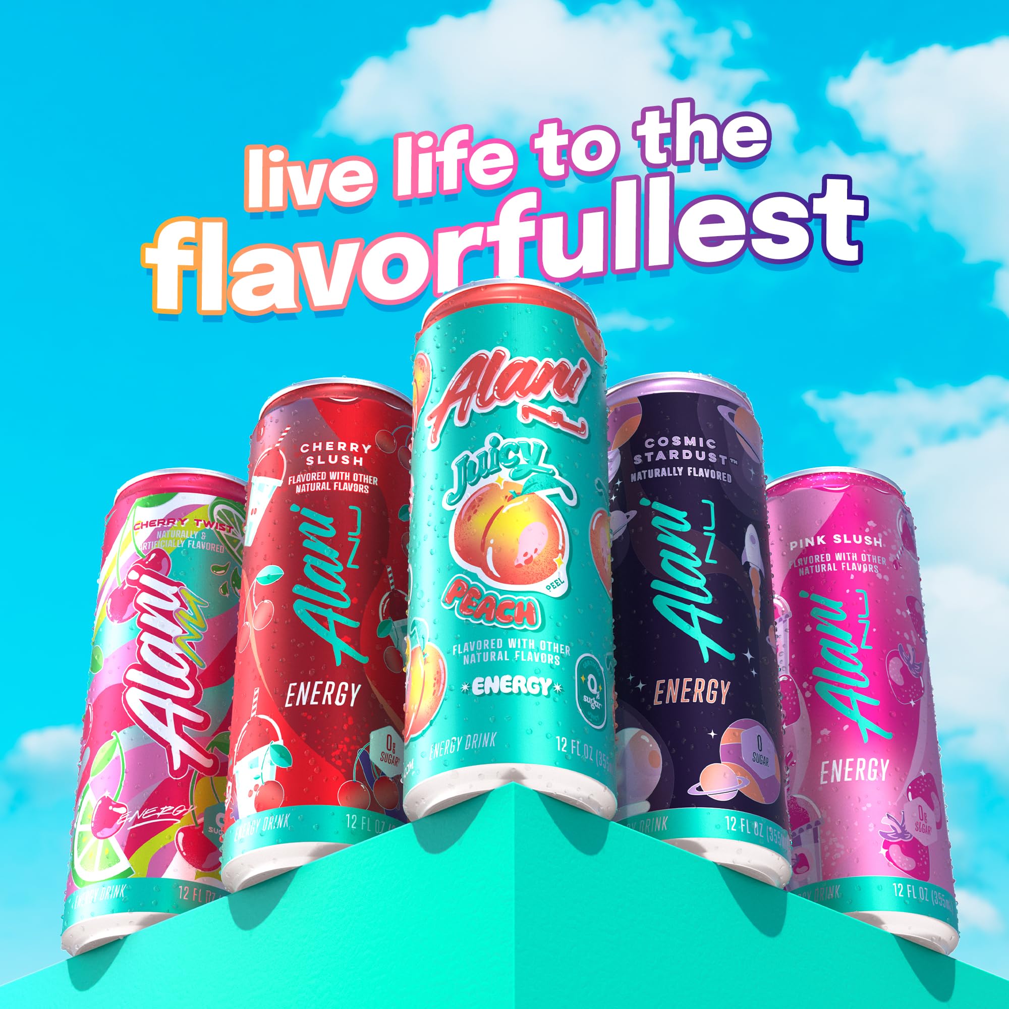 Alani Nu bold flavors variety display for different moods