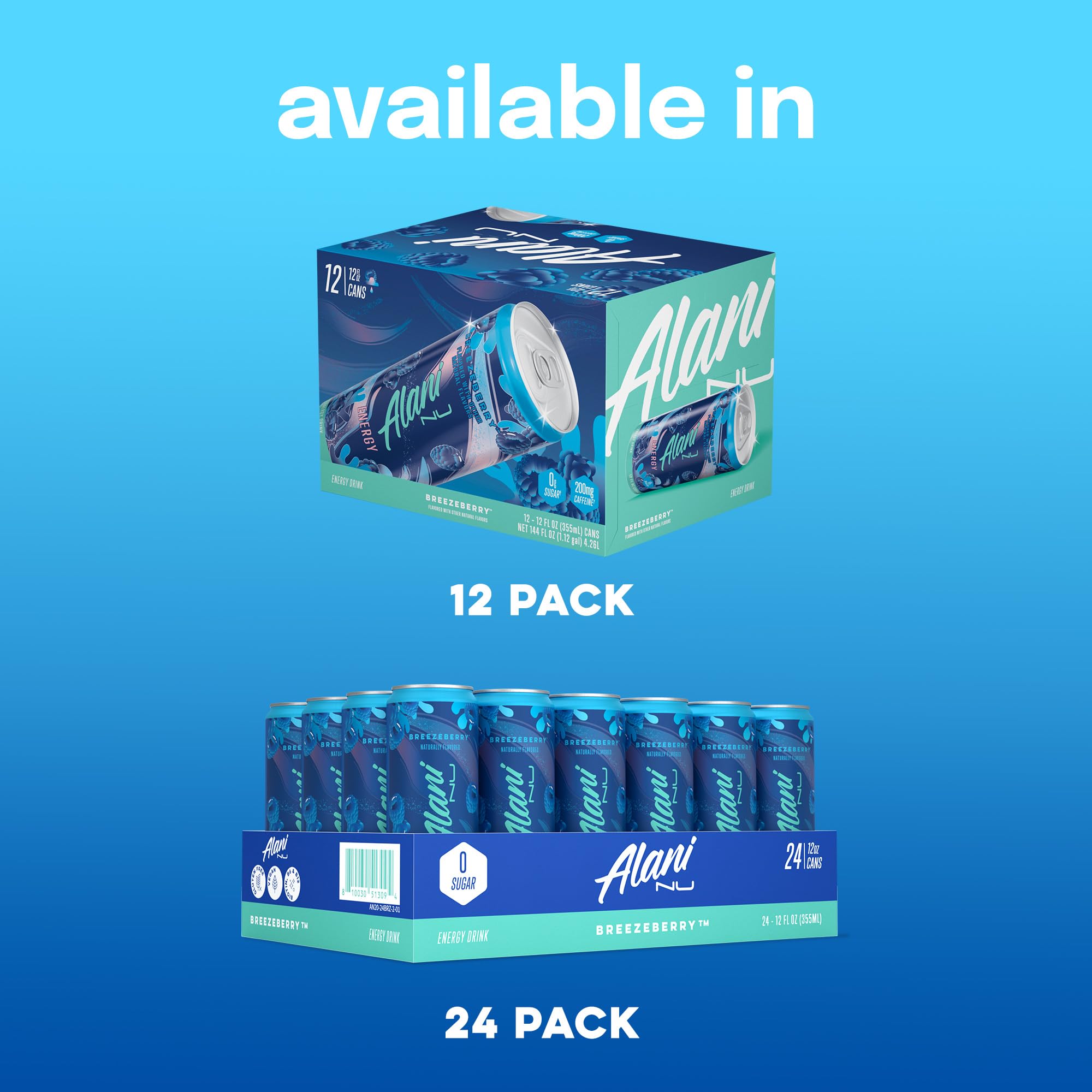 Alani Nu Breezeberry carbonated energy complements workouts and study sessions.