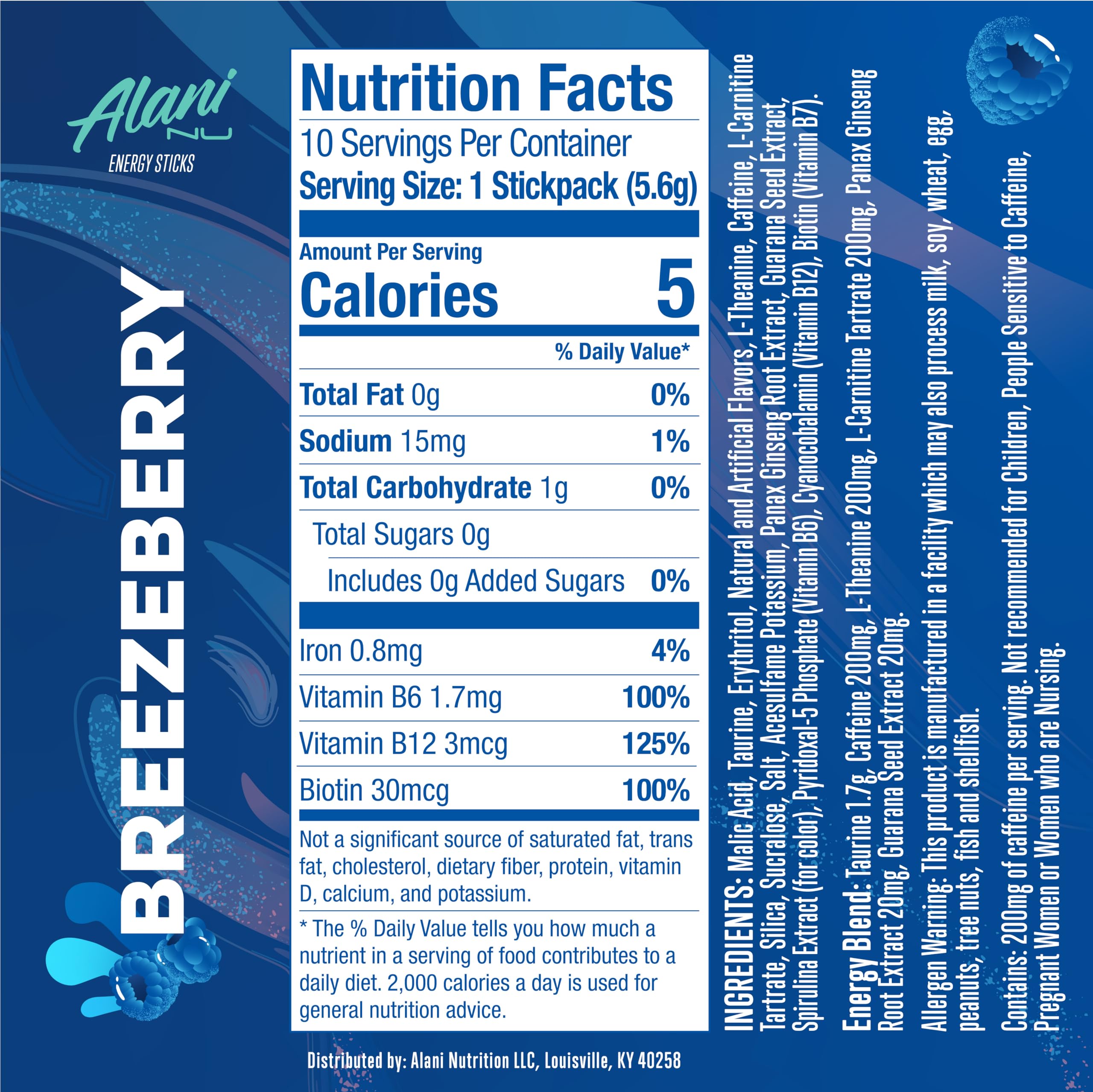 Breezeberry energy stick being dissolved into water for zero-sugar refreshment