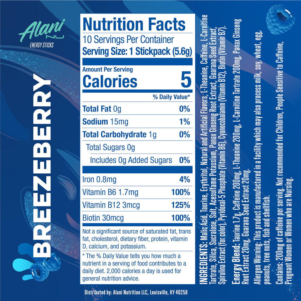 Breezeberry energy stick being dissolved into water for zero-sugar refreshment