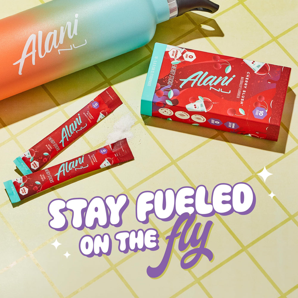 Alani Nu Cherry Slush stick delivers zero sugar and five calories.