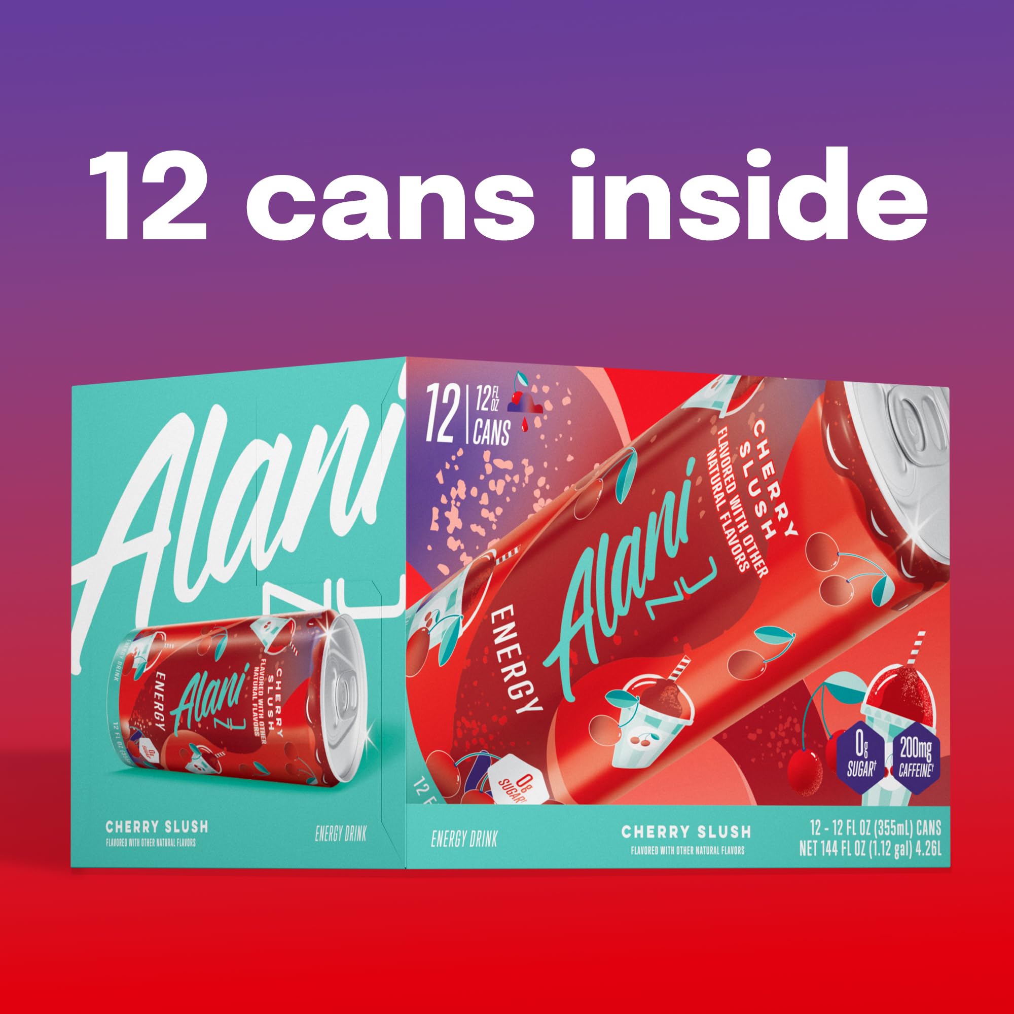 Alani Nu Cherry Slush fridge-display suggests ready-to-drink energy on the go