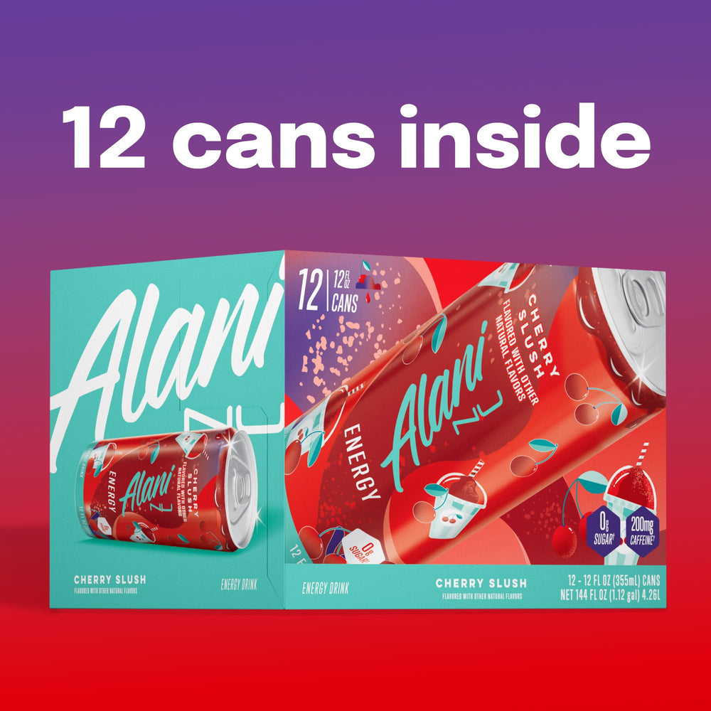 Alani Nu Cherry Slush fridge-display suggests ready-to-drink energy on the go