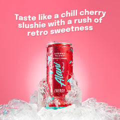 Alani Nu Cherry Slush pack shot emphasizes value in a 24-pack purchase.
