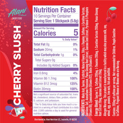 Alani Nu Cherry Slush stick close-up ready for quick on-the-go energy.