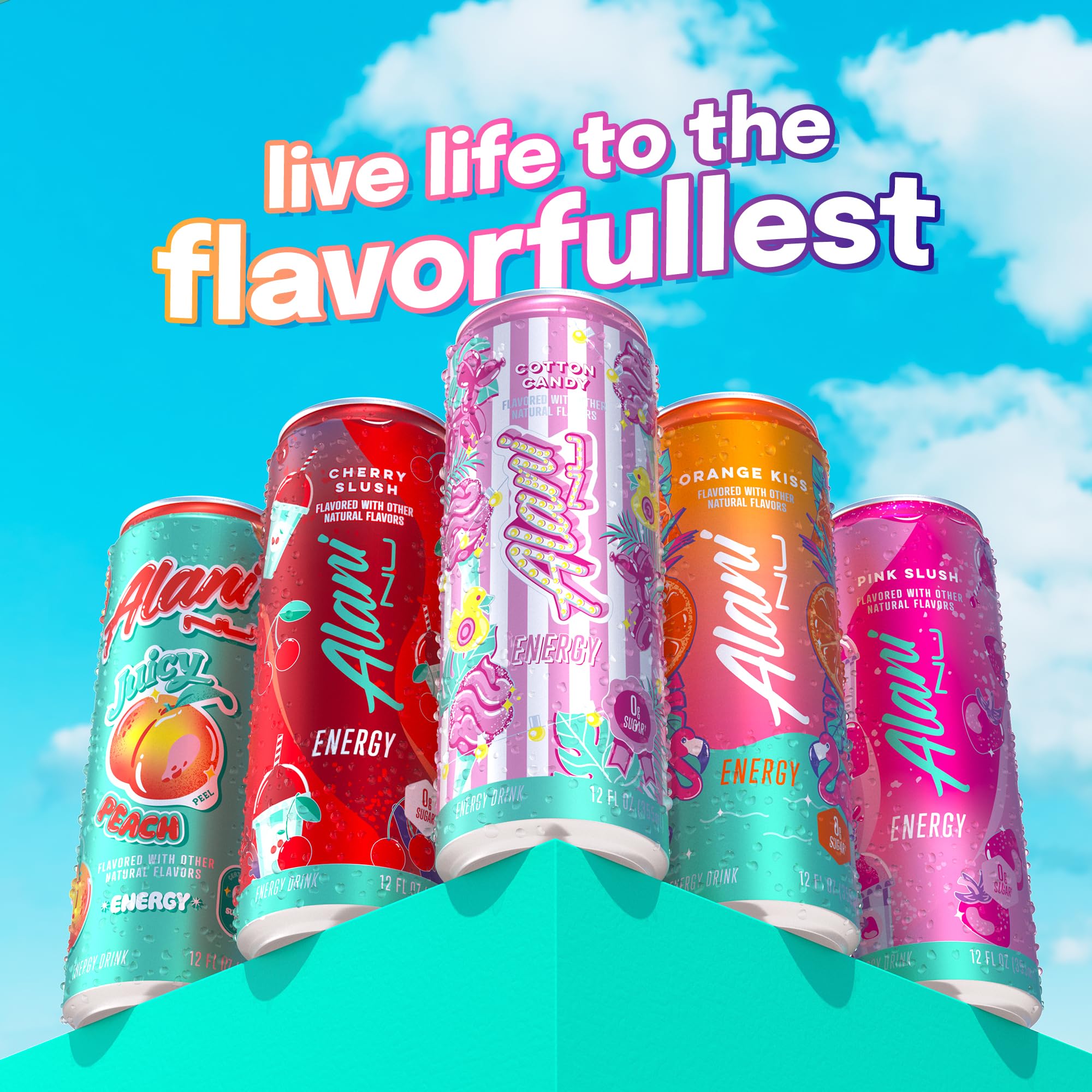 Pouring Alani Nu Cotton Candy energy for a crisp finish.