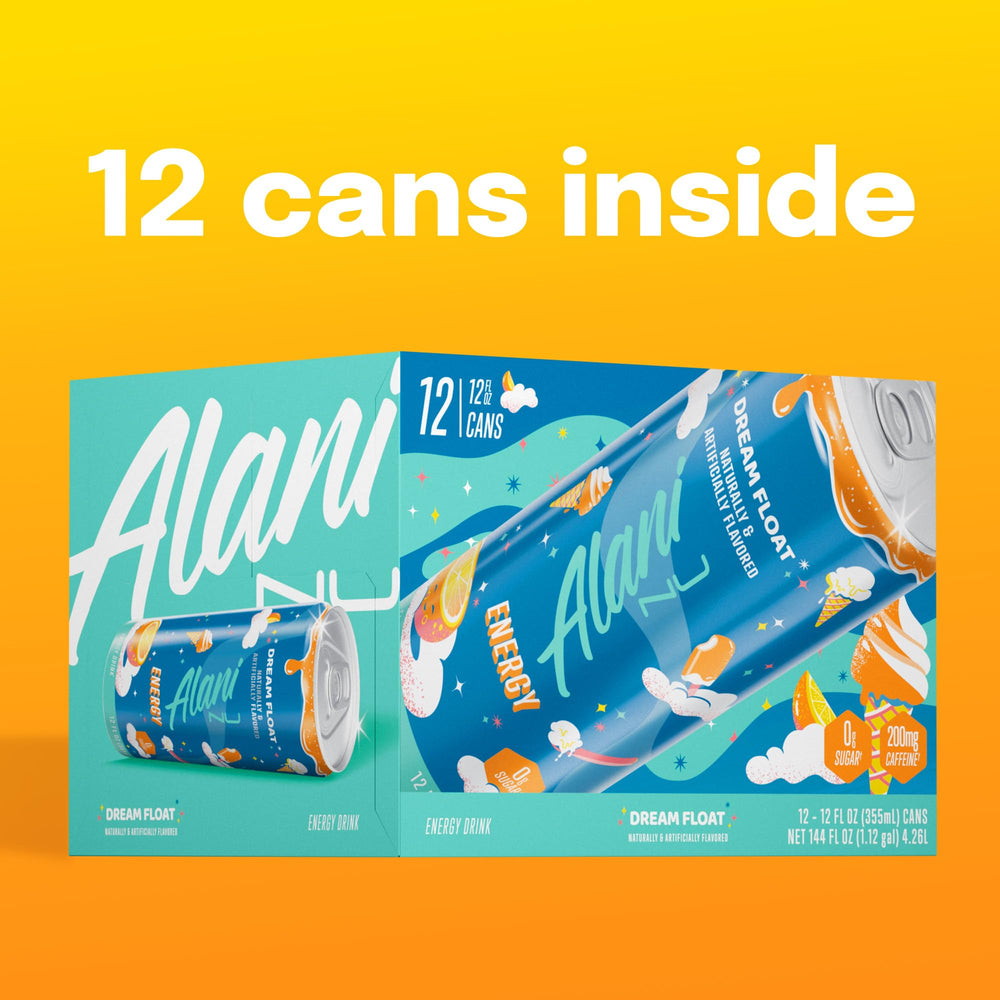 Alani Nu DREAM FLOAT pour action captures an energizing moment during a quick break