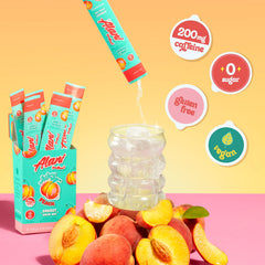 Nutrition note highlighting 10 calories and zero sugar per stick