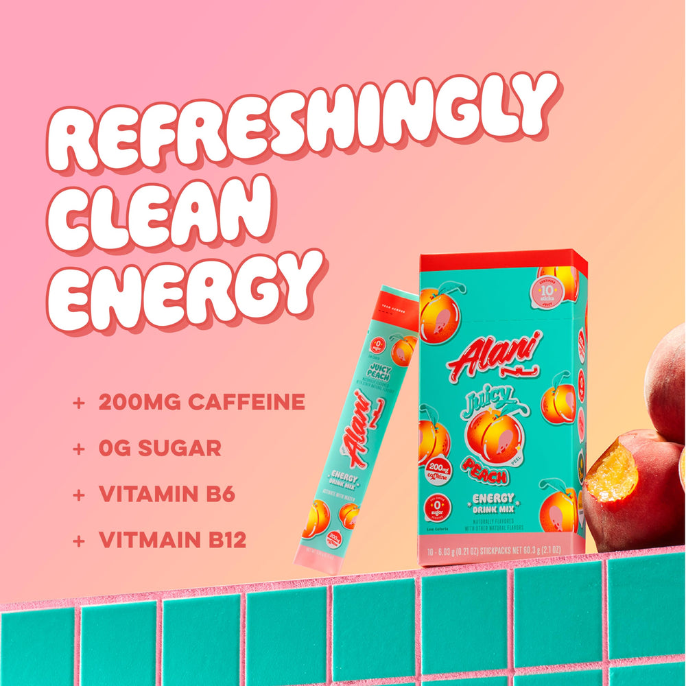 B vitamins and biotin included in Juicy Peach energy stick