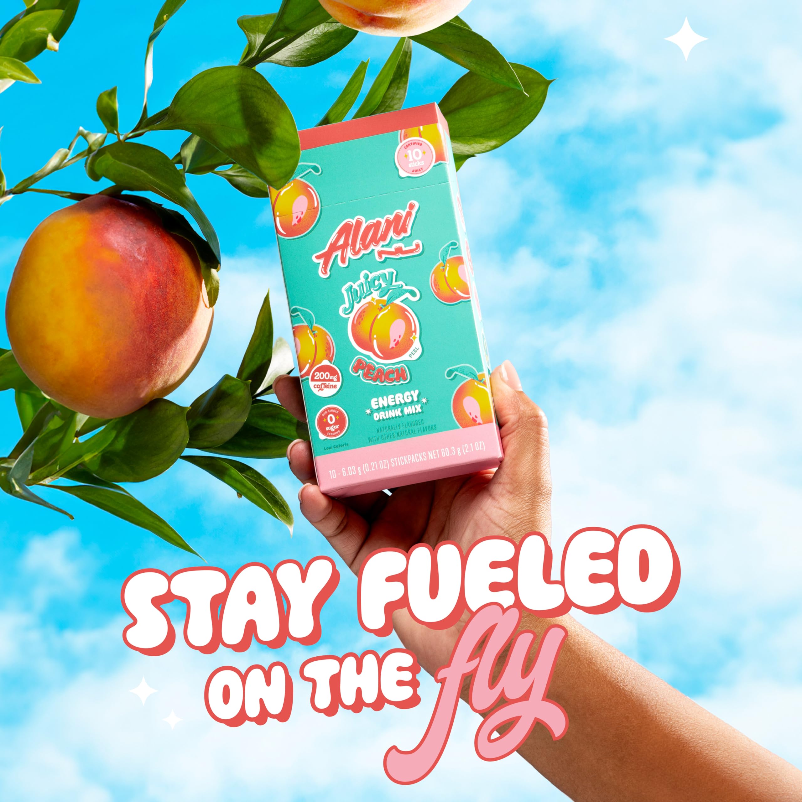 Biotin and antioxidant blend for natural energy support in Juicy Peach