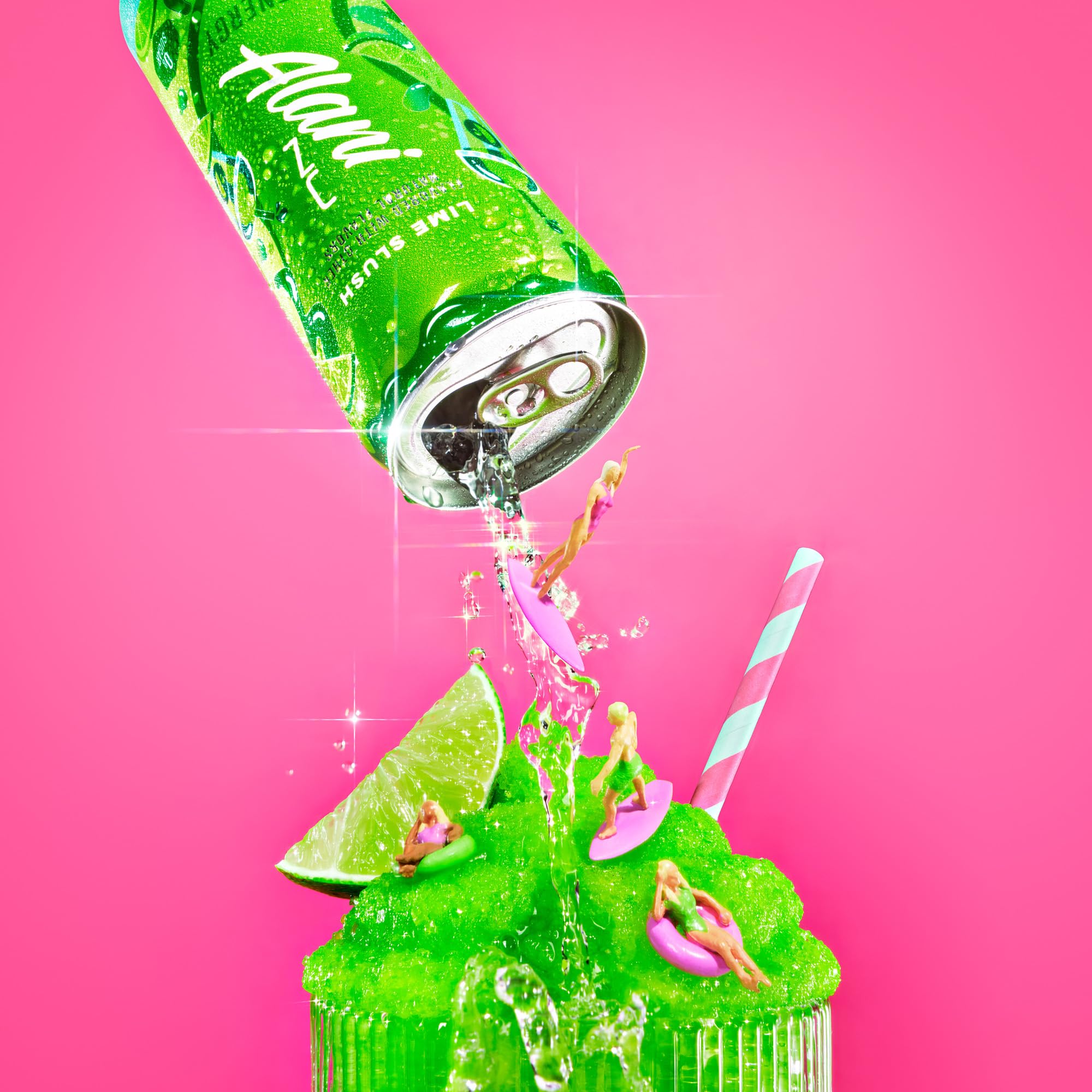 Alani Nu Lime Slush on a desk supports a busy morning routine.