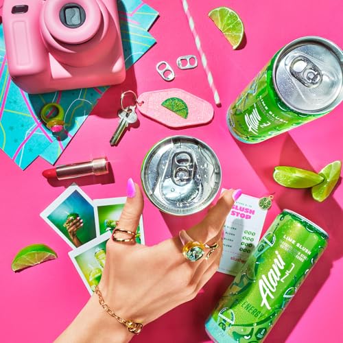 Alani Nu Lime Slush 12-pack box highlights value and convenience.