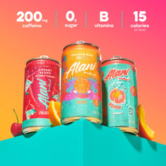 Alani Nu Mini Energy Orange Kiss can with bold flavor and zero sugar