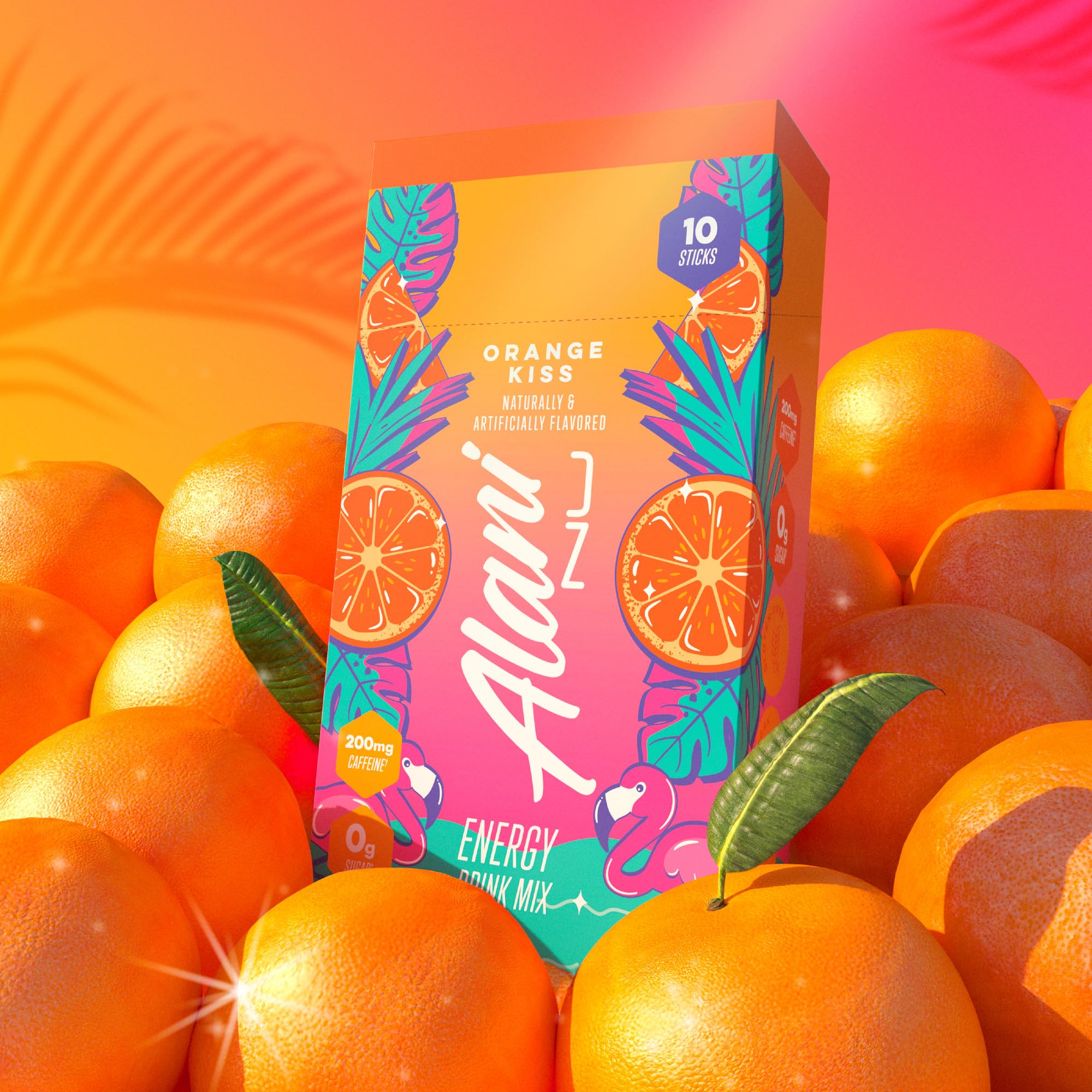 Alani Nu Orange Kiss energy stick twists open for quick use