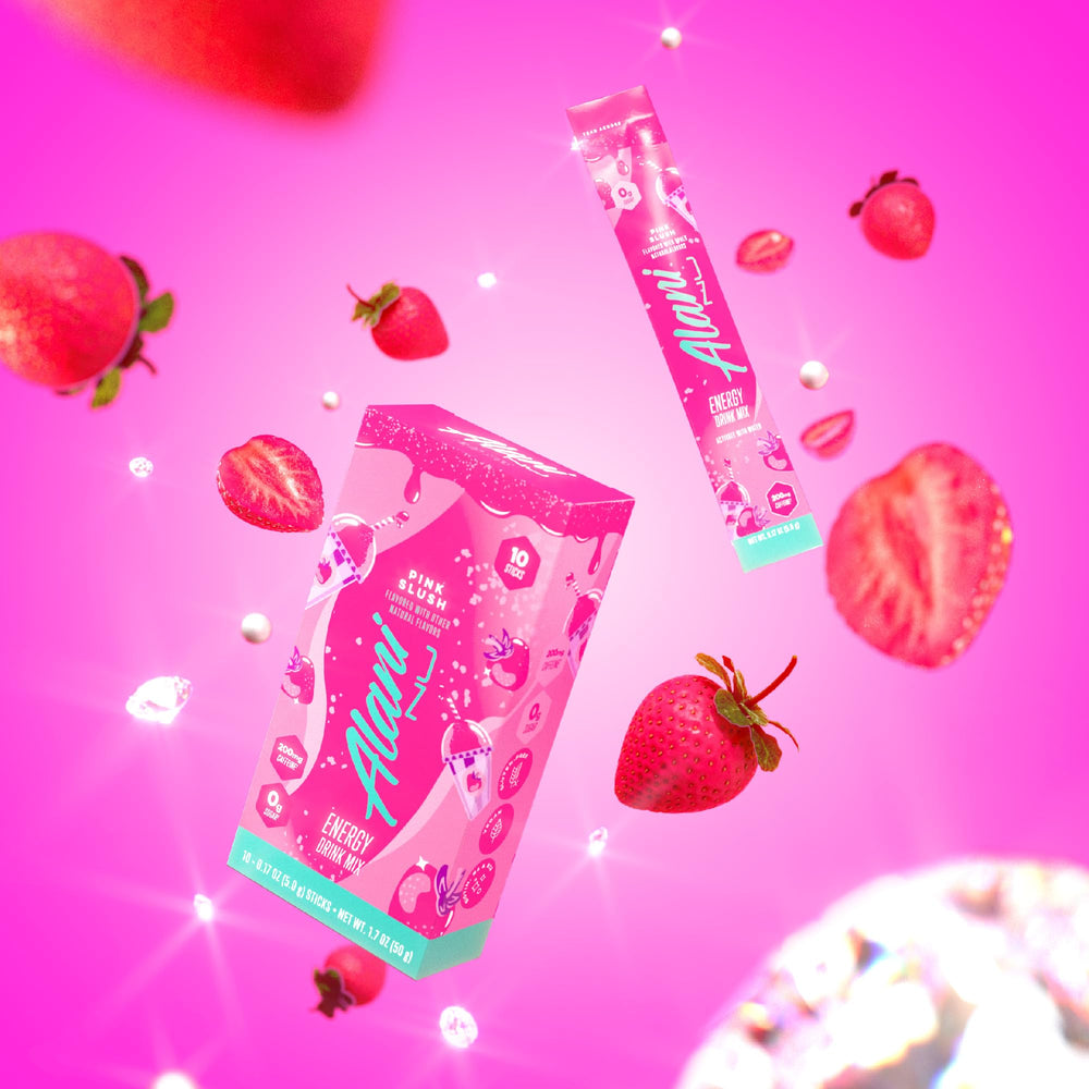 Alani Nu Pink Slush Energy Sticks compact and ready to boost focus during workouts.