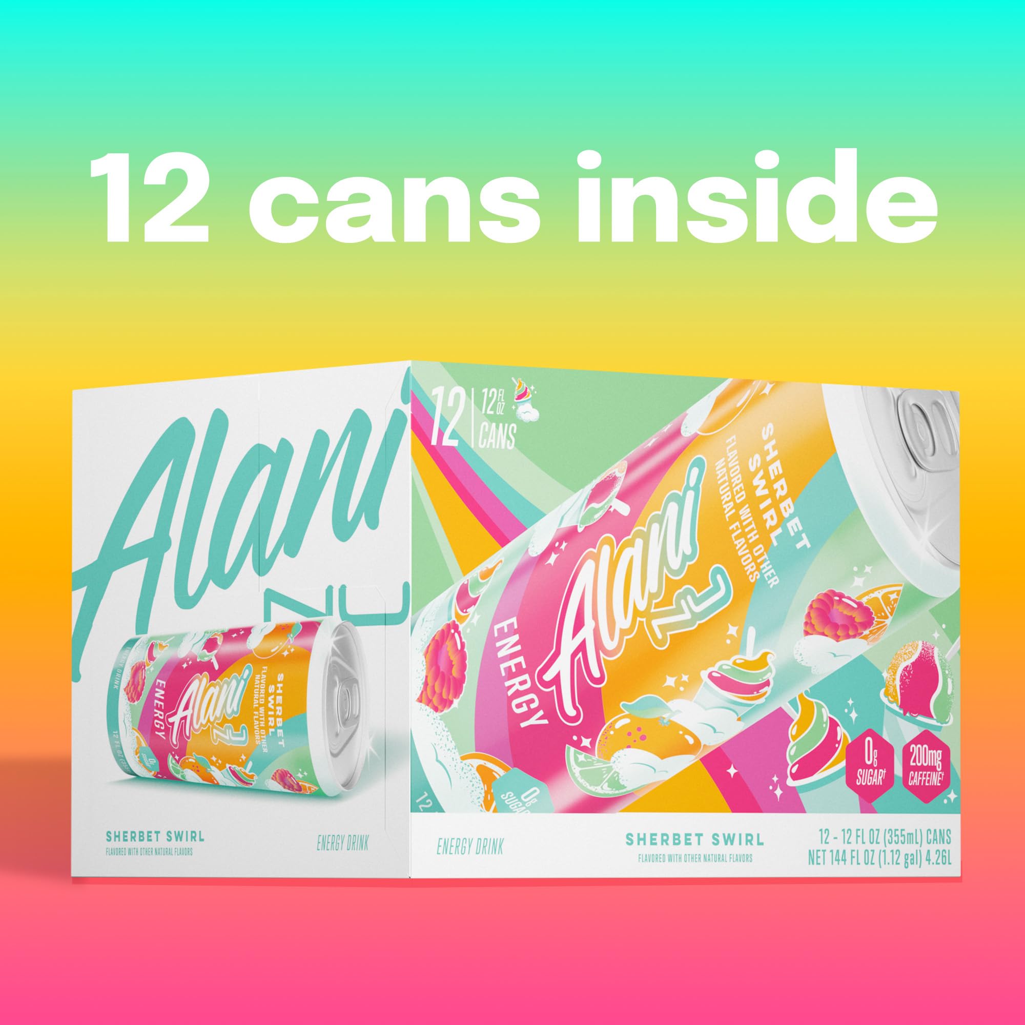 Alani Nu Sherbet Swirls flavor swirl presents vibrant taste for study or workout
