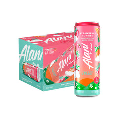 Alani Nu Strawberry Sunrise bottle offers zero sugar energy for daytime lift.
