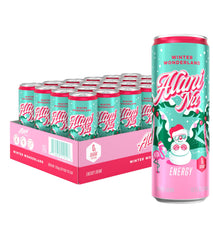 Alani Nu Winter Wonderland can front view, zero sugar energy with 200 mg caffeine.