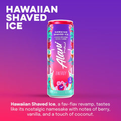 Alani Nu Hawaiian Shaved Ice pour into glass shows refreshing, low-calorie pick-me-up.