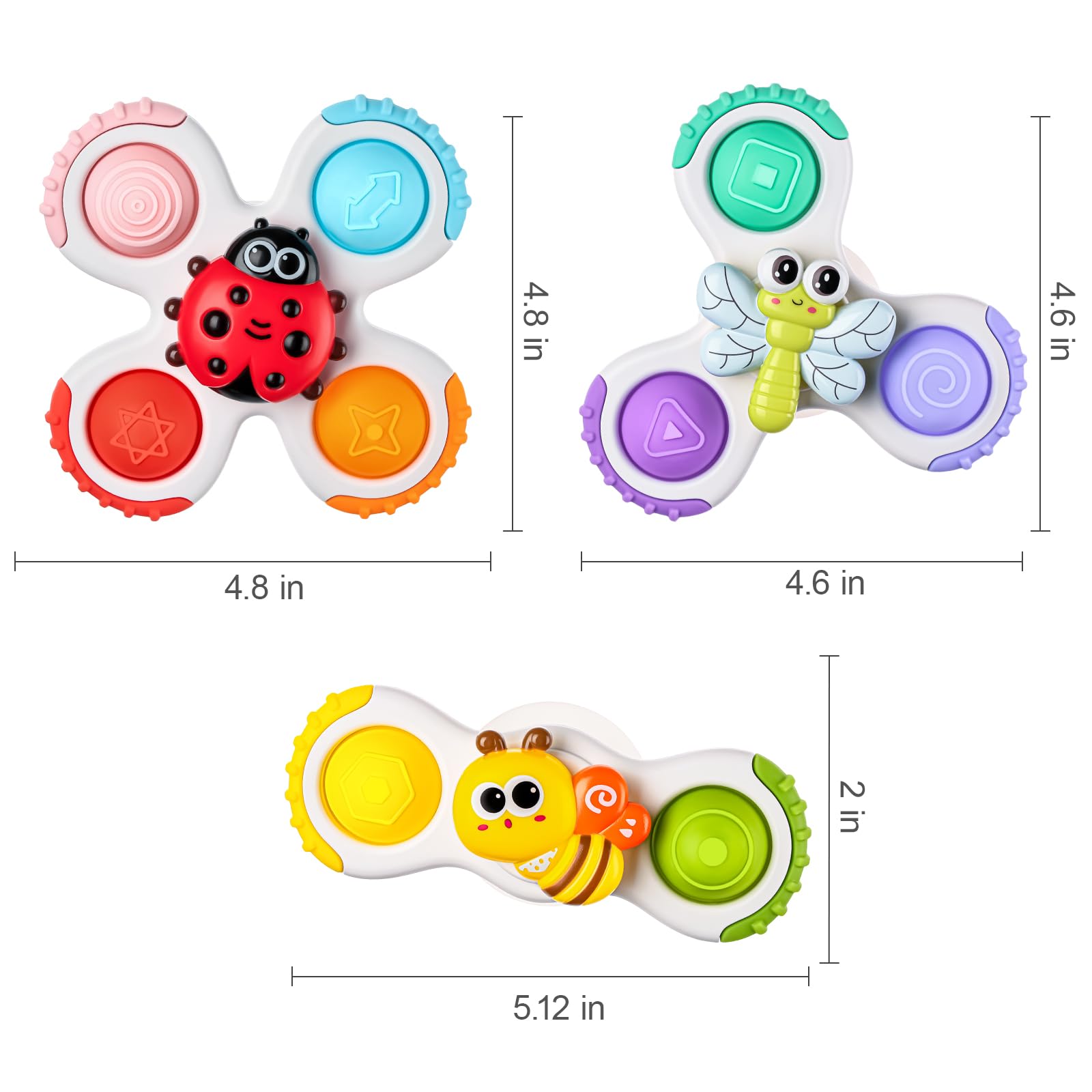 ALASOU spinner toy in bath enables water safe sensory play