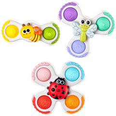 ALASOU spinner on fridge shows strong suction for kid friendly play