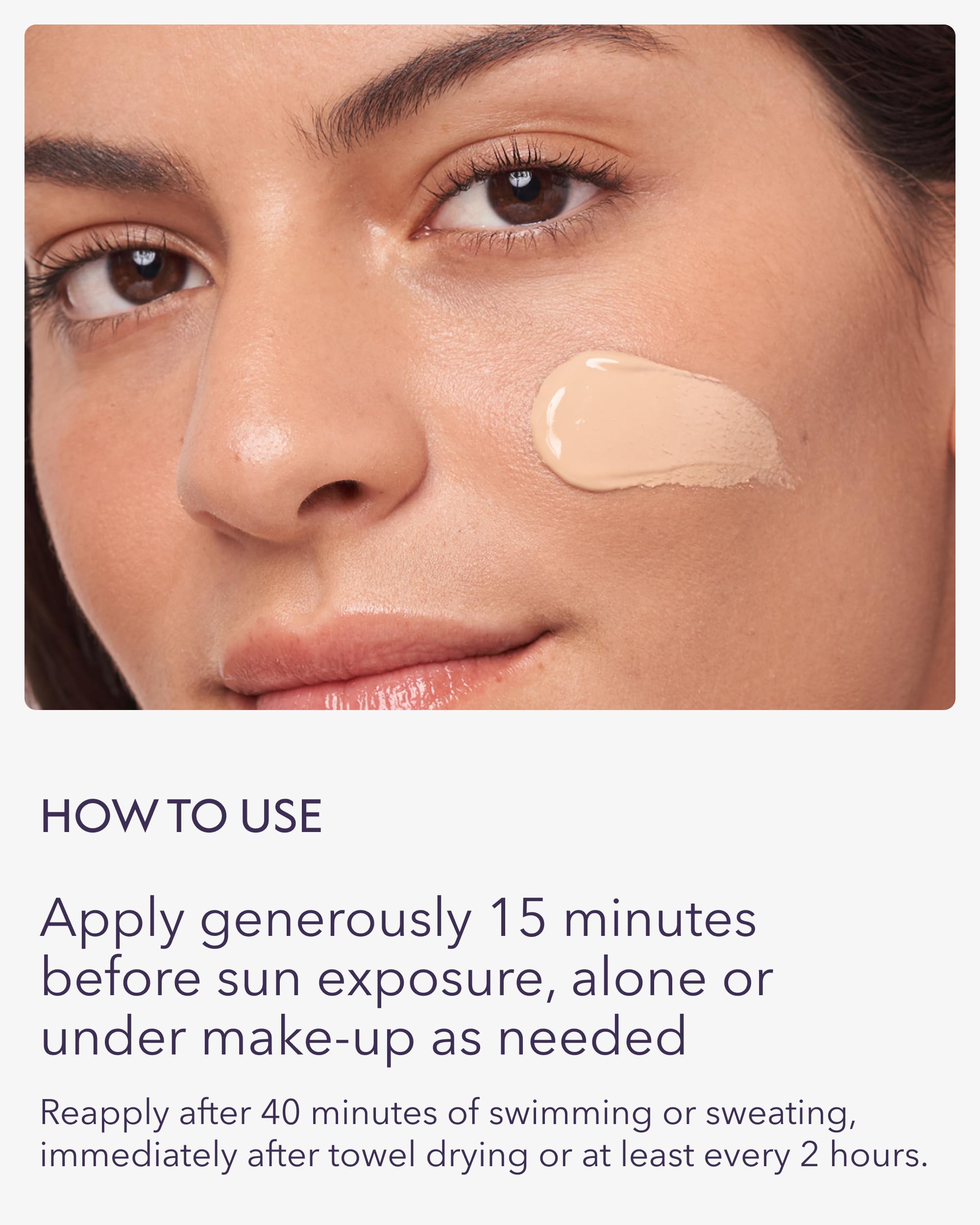 Face and neck being treated for seamless blend and natural glow
