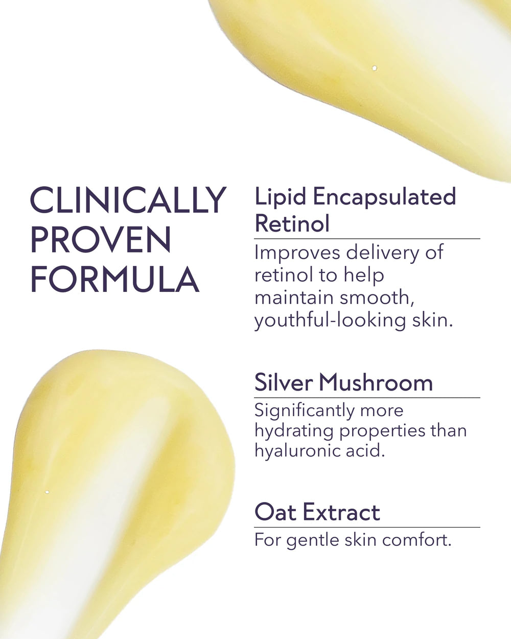 ALASTIN Renewal Retinol Serum droplet on skin for hydrated texture improvement