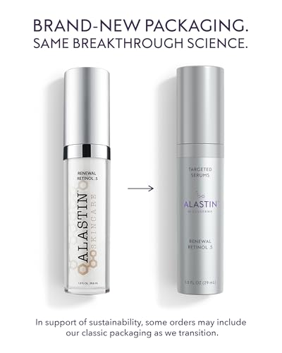 ALASTIN Renewal Retinol Serum pump close-up highlighting even tone potential