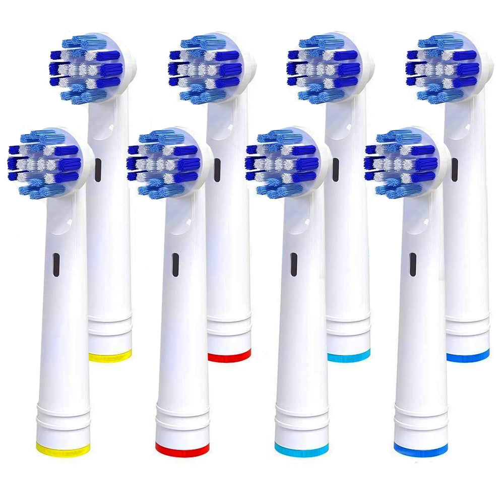 Alayna replacement toothbrush heads for Oral-B, four-pack, compatible with multiple models for personalized brushing.