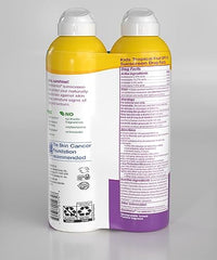 Alba Botanica Kids Sunscreen Spray applied to skin on face and body for sun protection.