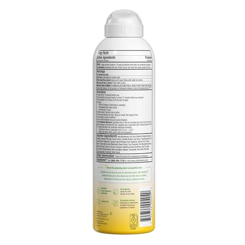 Alba Botanica sunscreen spray mist in action for on-the-go sun care.