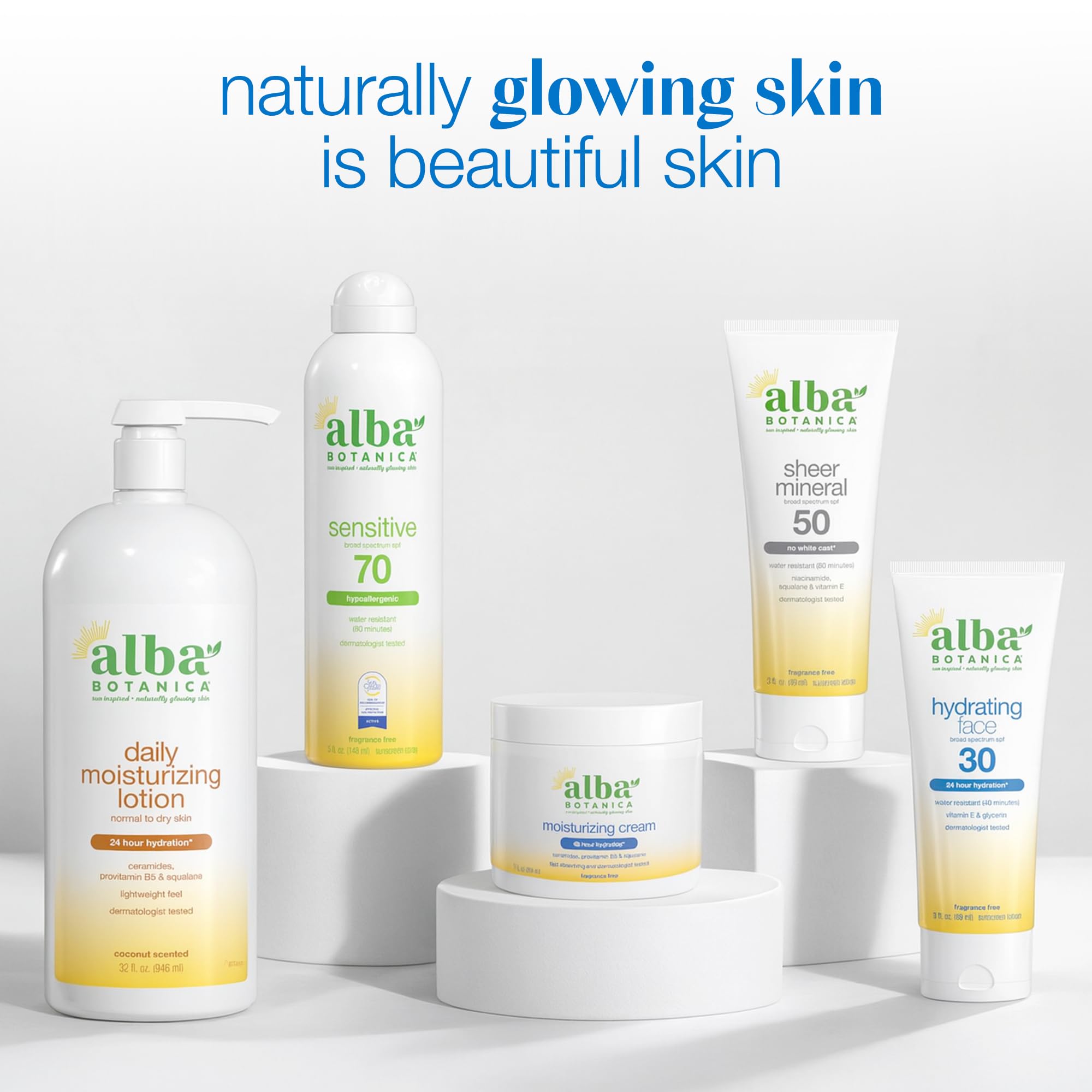 Alba Botanica sunscreen uses vegetarian ingredients like aloe and sunflower oil.