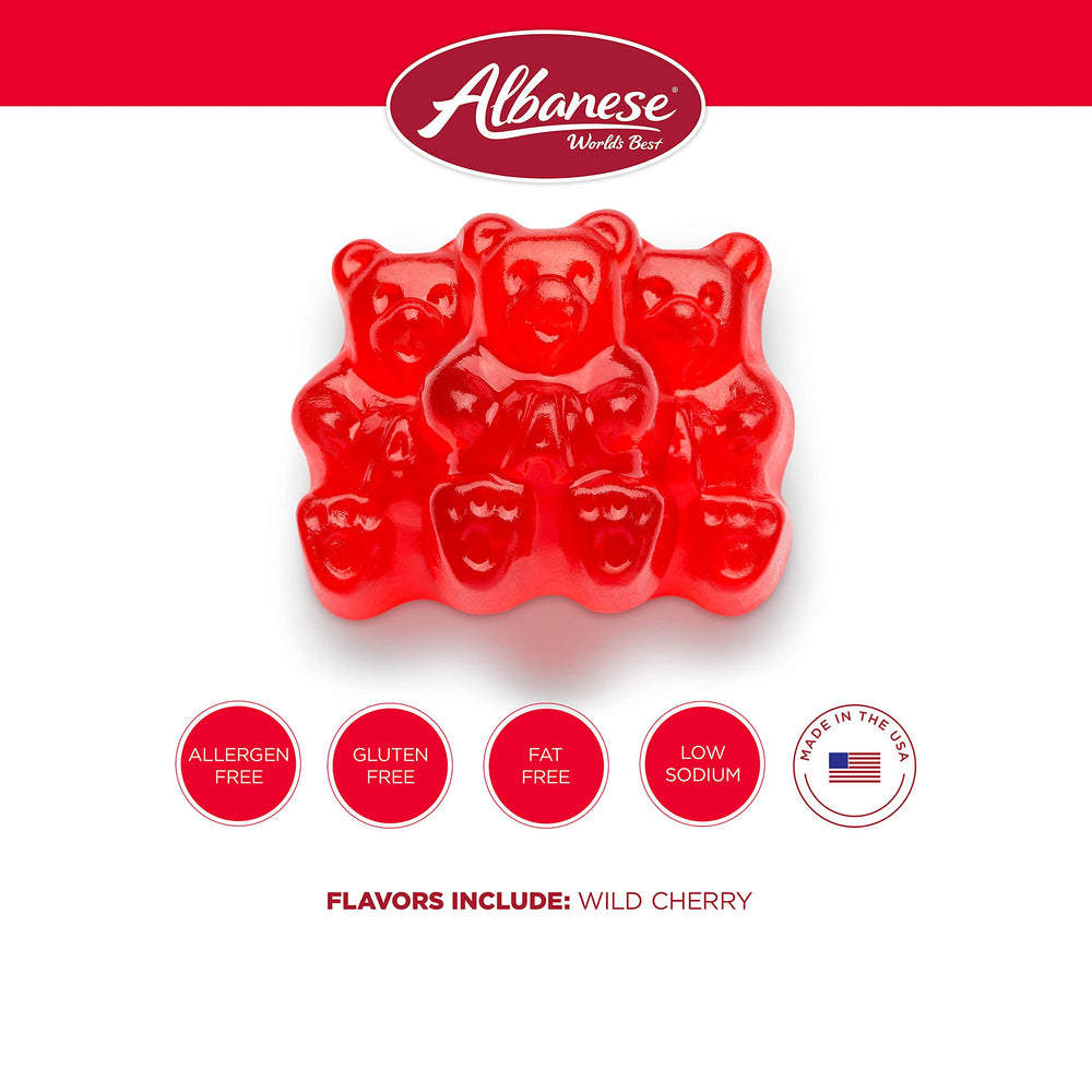 Albanese Allergen-friendly Gummies, gluten-free and dairy-free option.