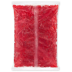 Albanese Cherry-flavor Gummi Bears, bright red color and fruity aroma.