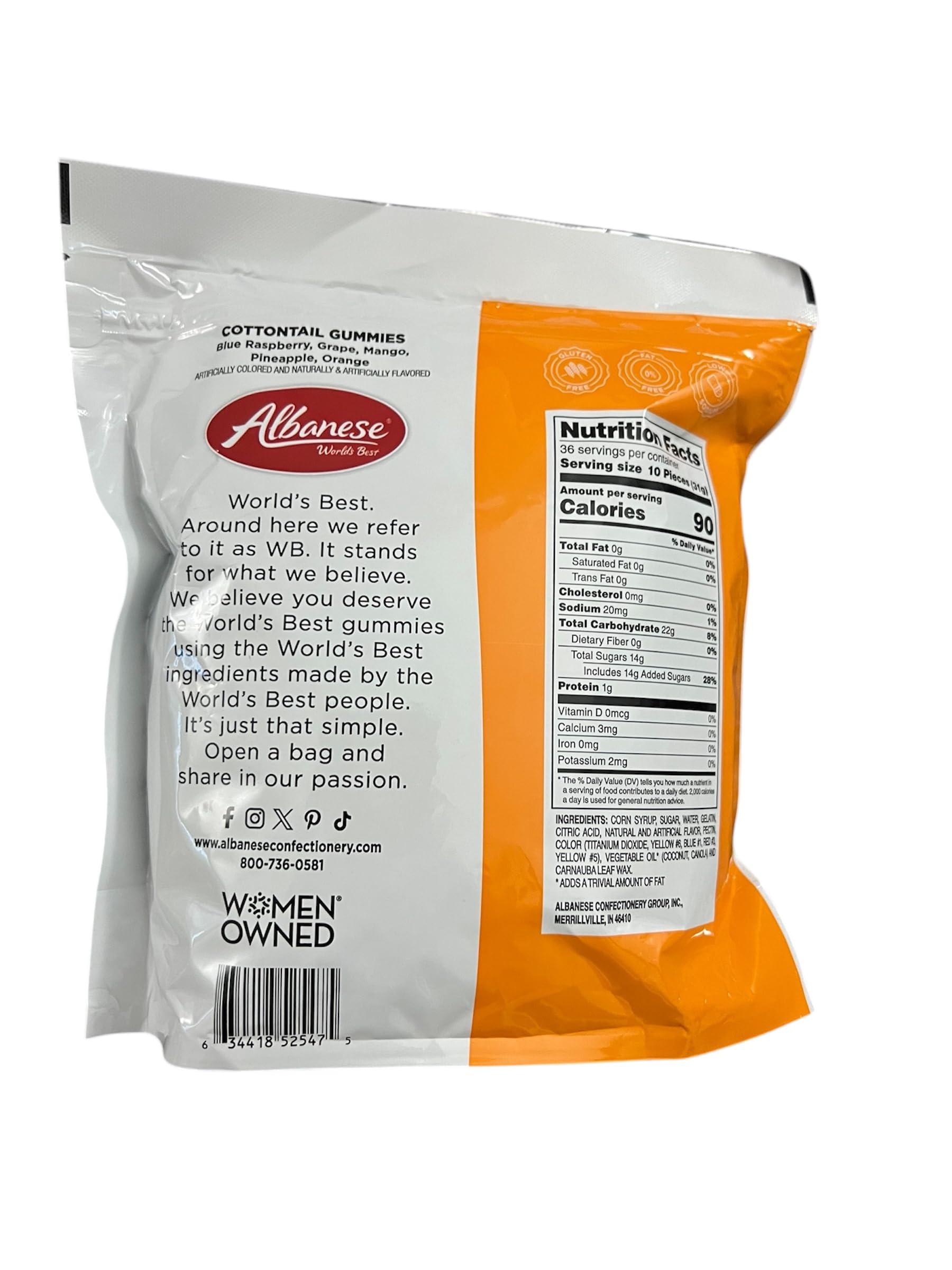 Albanese Cottontail Gummies colorful fruit flavors, perfect for gifting and snacking
