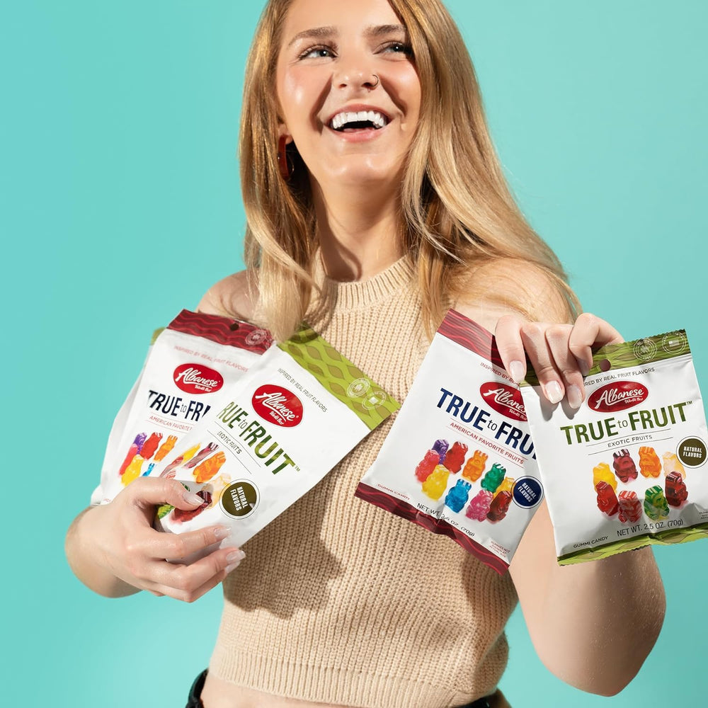 Albanese True to Fruit flavors inspired by real fruit variety.