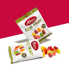 Albanese Exotic Fruits Gummies vivid color assortment, perfect for sharing.