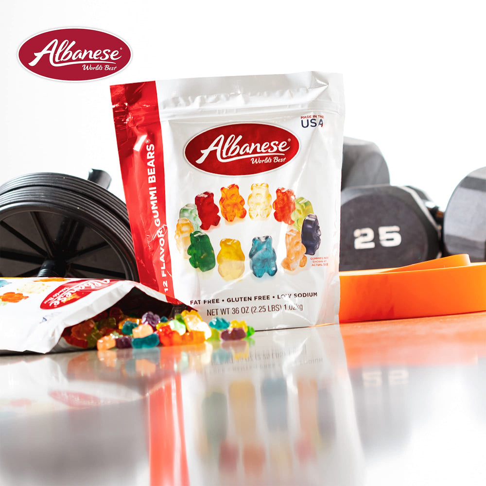 Albanese fruit flavors include cherry, grapefruit, watermelon, and more for variety.