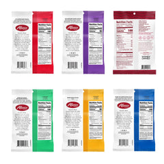 Albanese gummies assorted-flavors display for sharing and tasting variety.