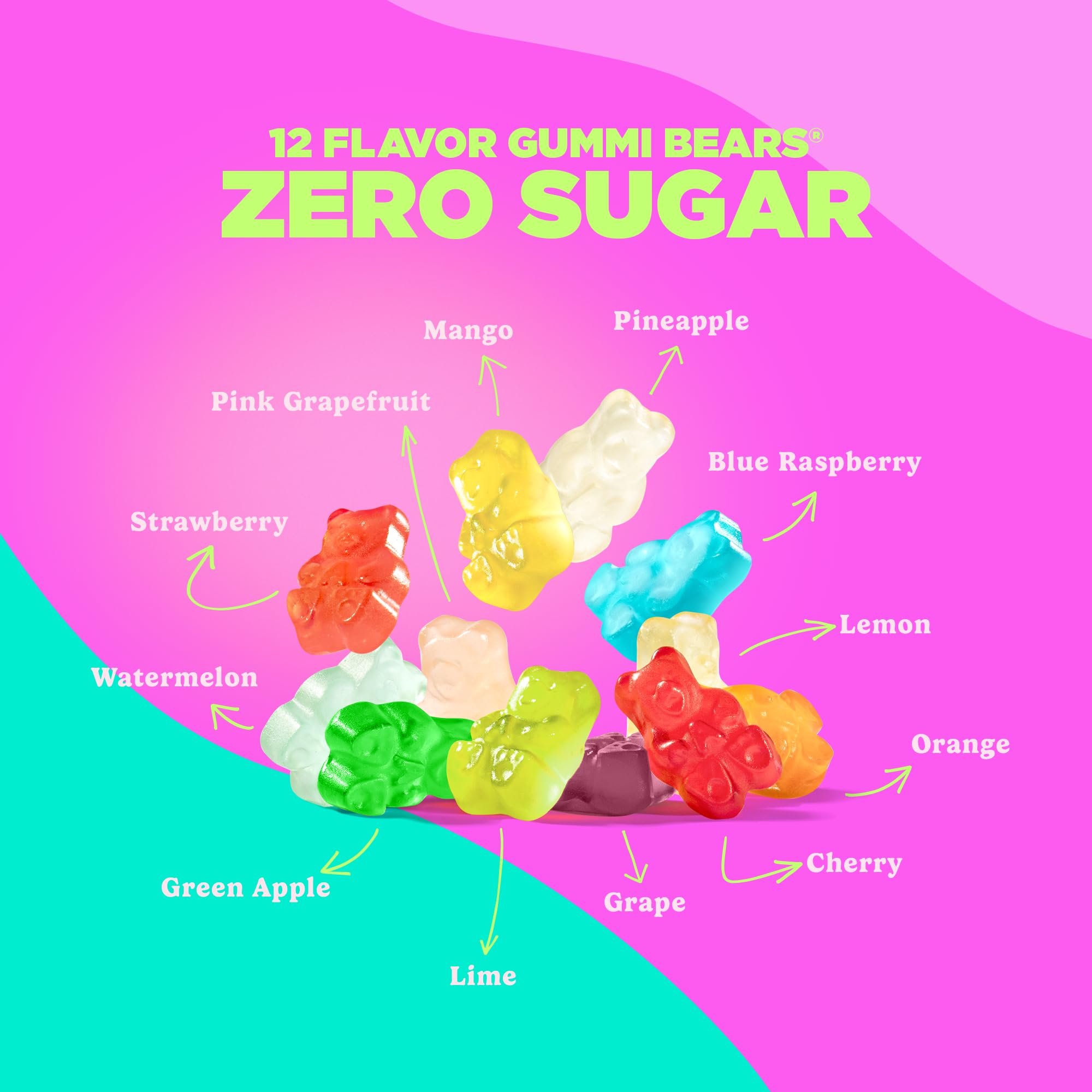 USA-made Albanese Sugar Free Gummi Bears packaging highlighting quality.