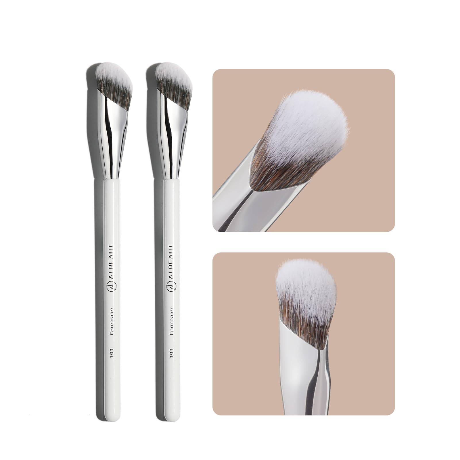 ALBEAUT Concealer Brush angled-tip for precise under-eye blending.